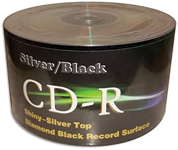 Amazon.com: Silver/BLACK 52X 80-Min CD-R's (Shiny-Silver Top